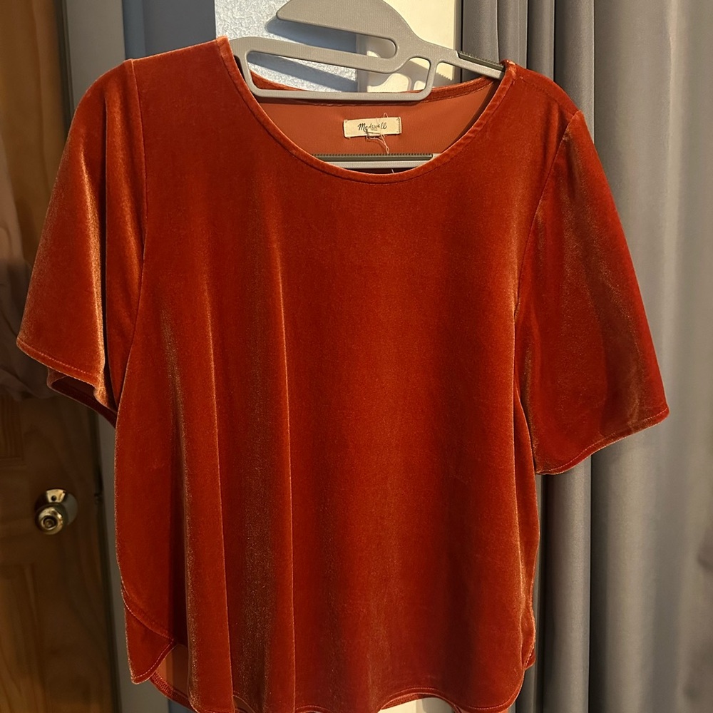 Madewell Velvet Rust Top